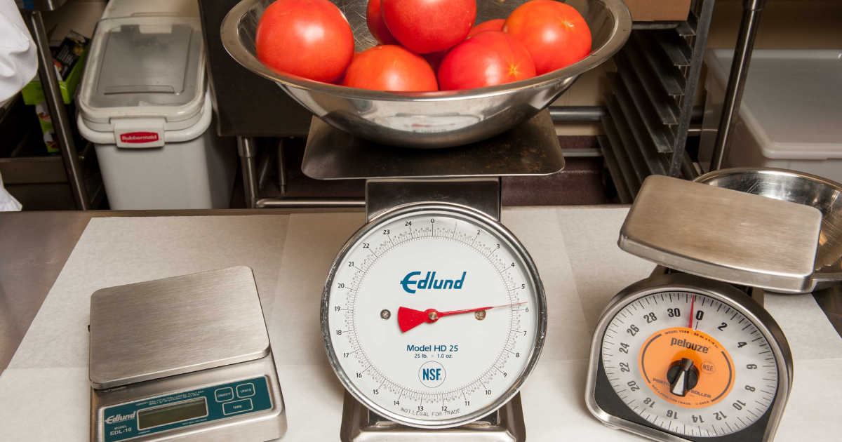 weighing and measuring food